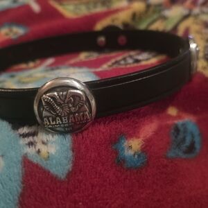 Alabama Collegiate Leather Dog Collar 20" Crimson Tide